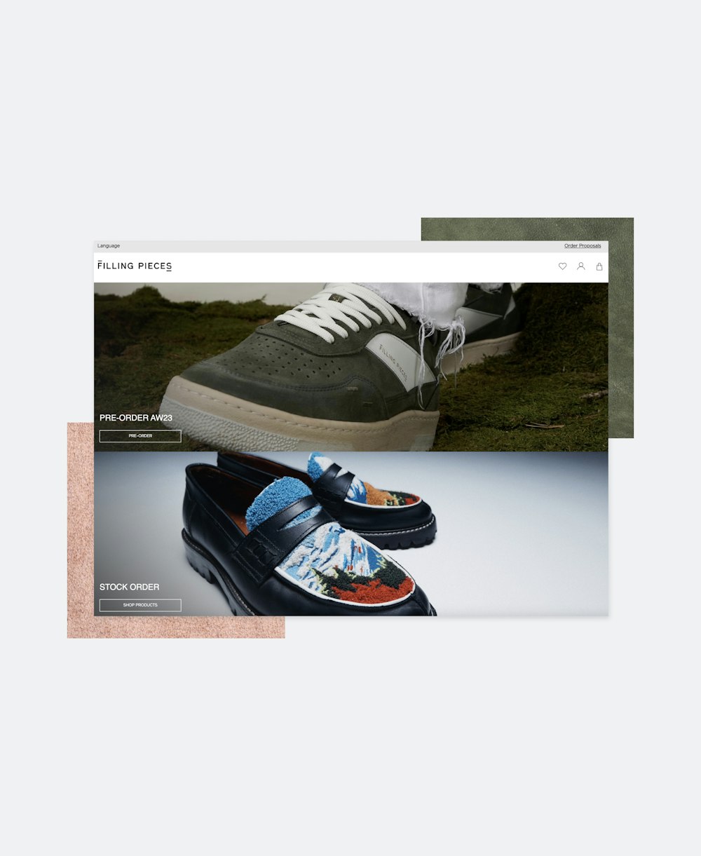 B2B brand portal for Filling Pieces