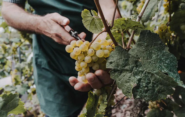 Erntehelfer beim Weinernte